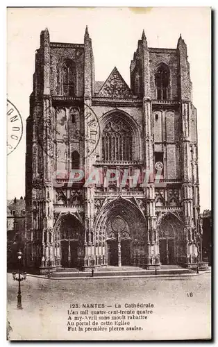 Cartes postales Nantes La cathedrale L&#39an mil quatre cent trente quatre A my Avil sans moult rabattre