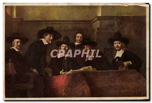 Cartes postales Rembrandt Staalmeesters Les Syndics des Drapiers