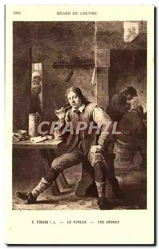 Ansichtskarte AK Musee Du Louvre Le Fumeur The Smoker Teniers