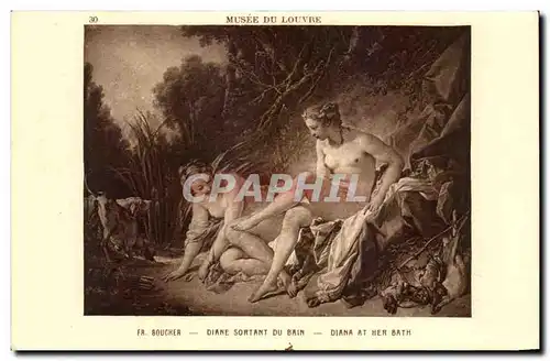 Cartes postales Musee Du Louvre Boucher Diane Sortant Du Bain Diana At Mer Bath