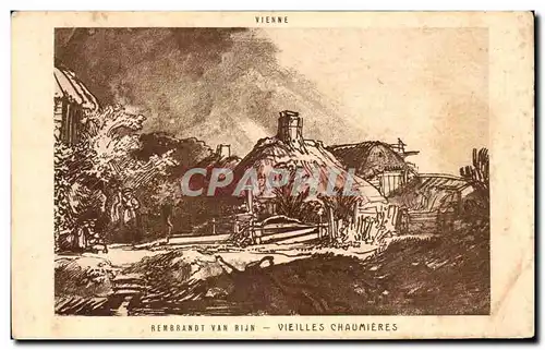 Cartes postales Vienne Rembrandt Van Rijn Vieilles Chaumieres