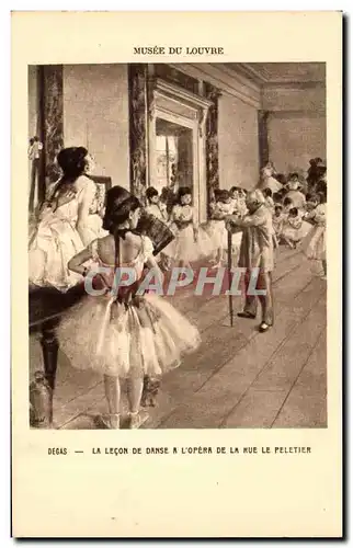 Ansichtskarte AK Musee Du Louvre La Lecon De Danse A L&#39Opera De La Rue Le Peletier Paris