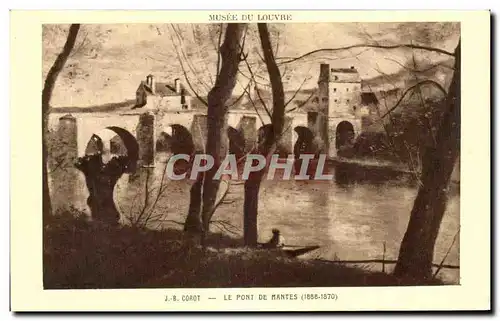 Ansichtskarte AK Musee Du Louvre Corot Le Pont de Mantes