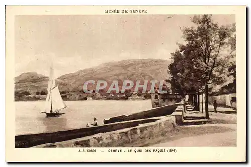 Cartes postales Musee De Geneve Corot Geneve le Quai Des Paquis