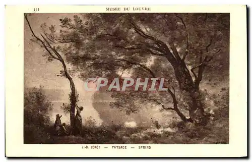 Cartes postales Musee Du Louvre Corot Paysage Spring