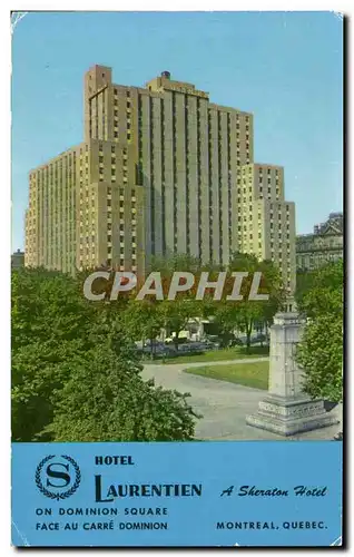 Cartes postales Le Laurentien Montral Quebec A sheraton Hotel rooms all with private bath Radio Television and A
