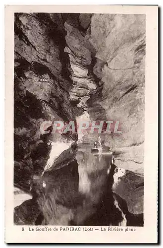 Cartes postales Le Gouffre de Padirac (Lot) La Riviere plane
