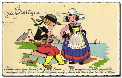 Cartes postales Folklore Costume Bretons