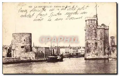 Cartes postales La Rochelle Entree du port Bateau