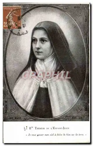 Cartes postales La Therese De L'Enfant Jesus Je veux passer mon ciel a faire du bien sur la lerre
