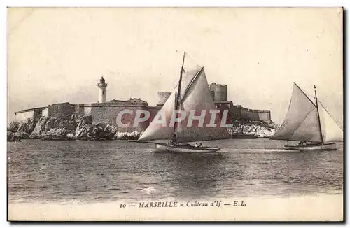 Cartes postales Marseille Chateau d&#39If Bateaux