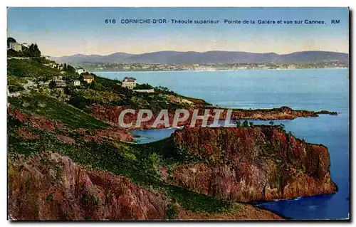 Ansichtskarte AK Corniche D&#39Or Theoule Superieur Pointe de la Galere et vue sur Cannes