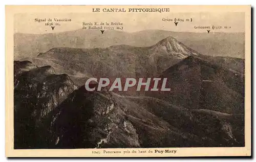 Ansichtskarte AK Panorama pris du haut du Puy Mary