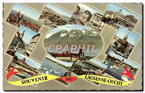 Ansichtskarte AK Souvenir Lausanne Ouchy Suisse