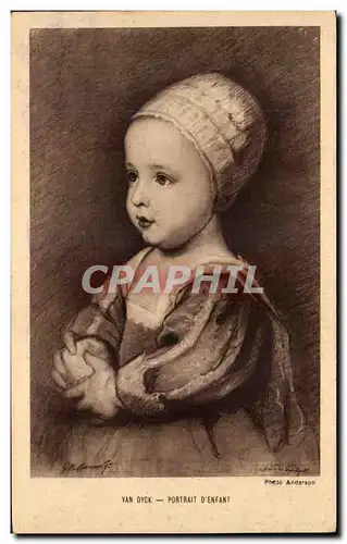 Cartes postales Van Dyck Portrait D&#39Enfant