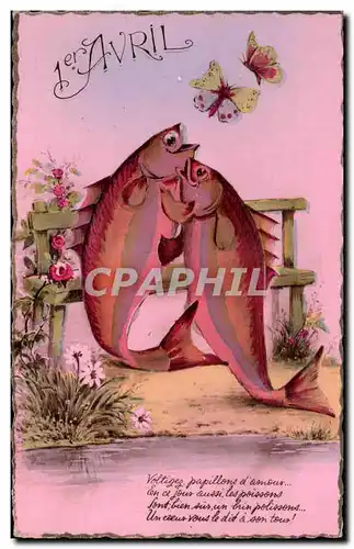 Cartes postales 1er Avril Paques Poissons Paques