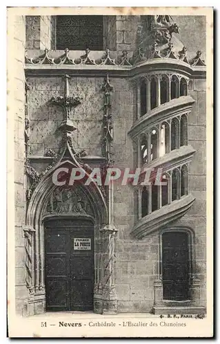 Ansichtskarte AK Nevers Cathedrale L&#39Escalier des Chanoines