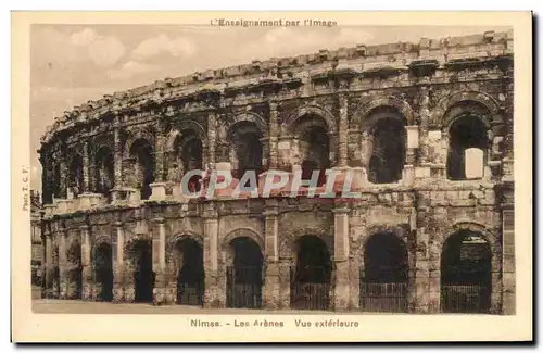 Ansichtskarte AK Nimes Les Arenes Vue exterieure