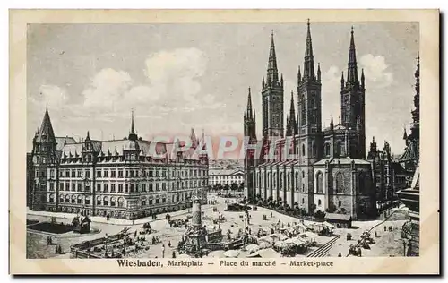 Cartes postales Wiesbaden Marktplatz Place du marche Market place