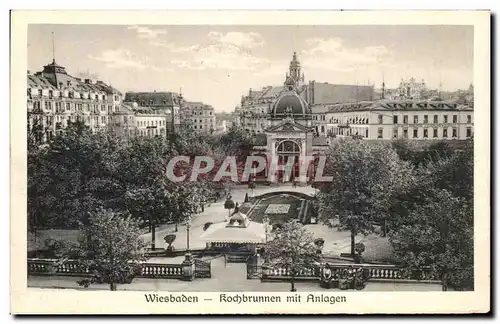 Cartes postales Wiesbaden Hochbrunnen mit Anlagen