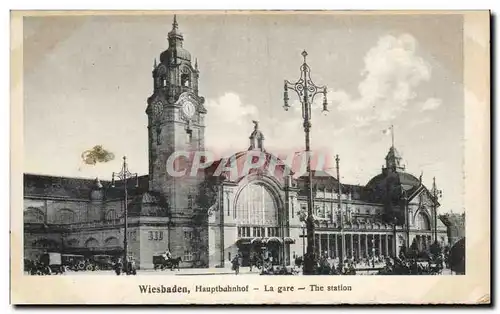 Cartes postales Wiesbaden Haupthabanhof La gare The Station