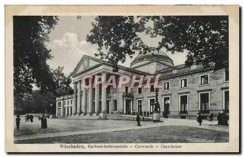 Ansichtskarte AK Wiesbaden Kurhaus Seitenansicht Cure salle Cure House