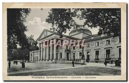 Cartes postales Wiesbaden Kurhaus Seitenansicht Cure salle Cure House