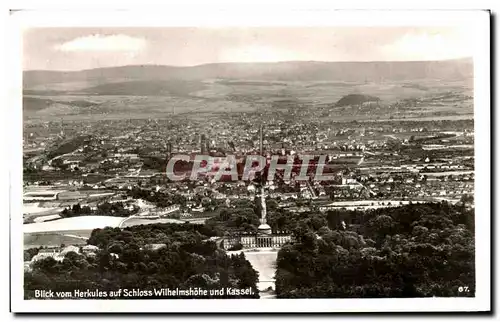 Cartes postales Blick vom Herkules auf Schloss Wihelmshohe und Kassel