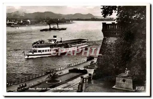 Cartes postales Bonn Blick aul Rhein Siebengebirge Bateau