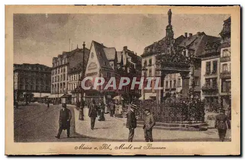 Cartes postales Mainz a Rh Markt Mit Brunnen