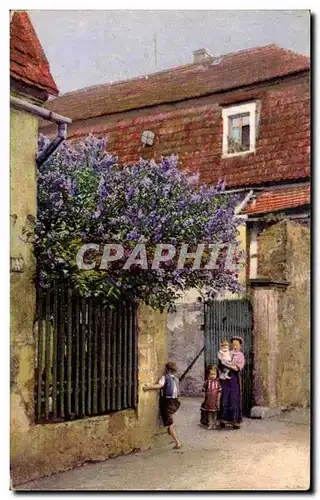 Ansichtskarte AK Allemagne Maison Femme et enfants Folklore Costume