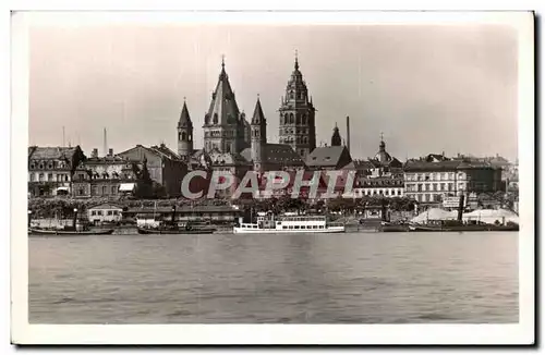 Cartes postales Mainz am Rhein Der Dom Vom Rheinufer gesehen