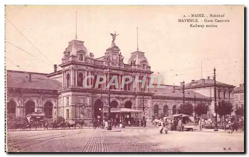 Cartes postales Mainz Bahnhof Mayence Gare Centrale Railway Station