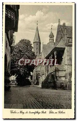 Cartes postales Goslar a Harz die Tausendjakrige Stadt Partie am Rathaus