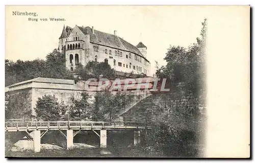 Cartes postales Nurnberg Burg von Westen