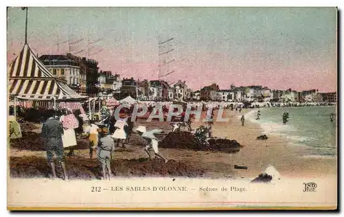 Cartes postales Les Sables D&#39Olonne Scenes de plage Scenes de Plage