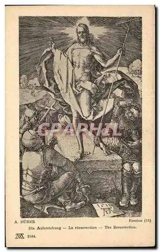 Cartes postales Die anferstehung La Resurrection The Resurrection Durer