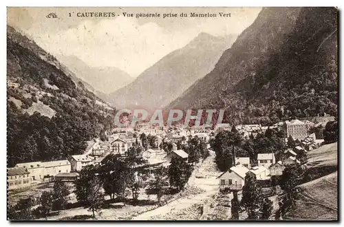 Cartes postales Cauterets Vue general Prise du Mamelon Vert