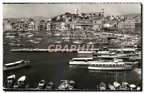 Cartes postales La Cote D&#39Azur Cannes Le Port et le Suquet Vus du Casino Municipal