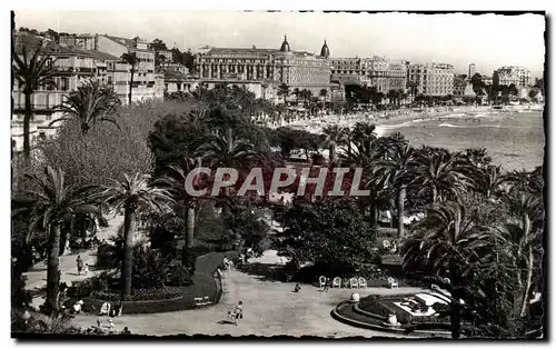 Cartes postales La Cote d&#39Azur Cannes Les Jardins et les Hotels sur la Croisette