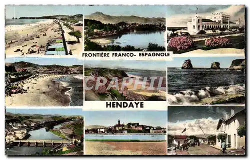 Ansichtskarte AK Hendaye Frontiere Franco Espagnole Plage Vue generale