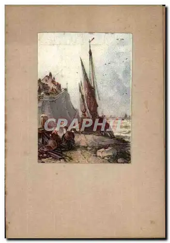 Carte petit livret Paysage Marine Bateau