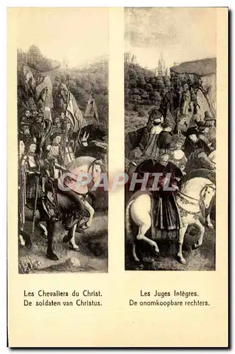 Cartes postales Gand cathedrale st Bavon Les chevaliers du Christ Les juges integres