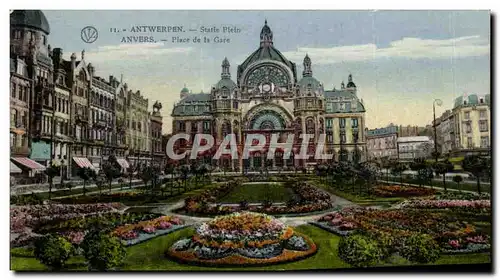 Cartes postales Antwerpen Statie Plein