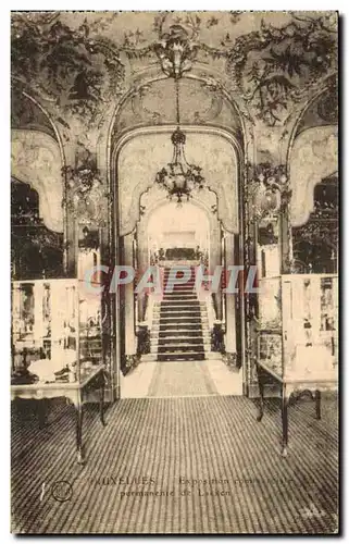 Cartes postales Bruxelles Exposition Commerciale permanente de Laeken Le grand escalier de marbre vers l&#39etag