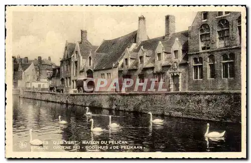 Cartes postales Bruges Quai Vert Maison Du Pelican Brugge