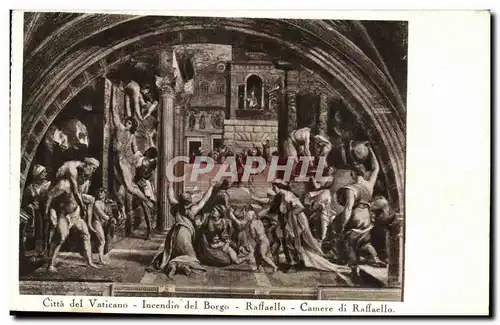 Cartes postales Cittan Del Vaticano Incendio Del Borgo Raffaello Camere Di Raffaello