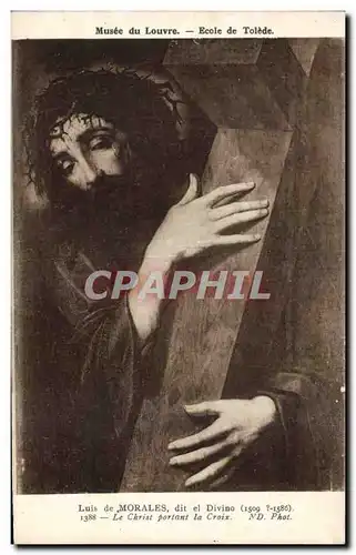 Ansichtskarte AK Musee de quimper Ecole de Tolede Luis de Moralles dit el divino Le Christ portant la croix