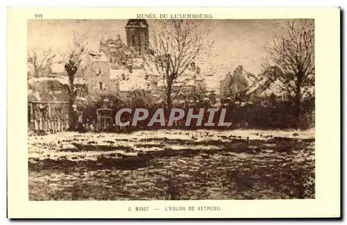 Cartes postales Musee Du Luxembourg Monet L&#39eglise de Vetheuil