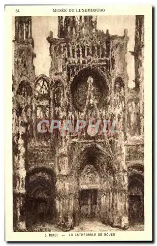 Cartes postales Monet La cathedrale De Rouen